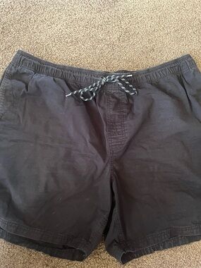Amazon Essentials Black Shorts with Contrast Drawstring